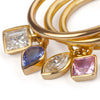 Karon Jacobson 18ct Gold Diamond and Sapphire Charm Rings Designer Jewellery - Detail 1