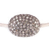 Pave Diamond on Grey Cord Bracelet