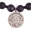 Diamond Eastern Pendant and Onyx Bead Bracelet - Karon Jacobson Jewellery