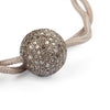 Karon Jacobson - Silver and Pave Diamond Bead and Cord Bracelet - Designer Jewellery - 3