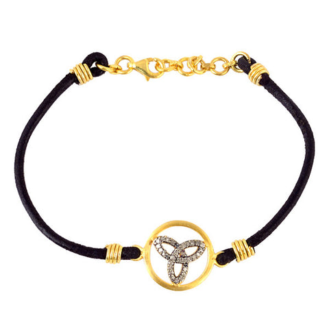 Triquetra Gold and Diamond Bracelet